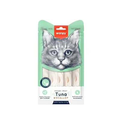 Picture of Wanpy Creamy Cat Treat Tuna & Scallop 70gm (5×14gm)