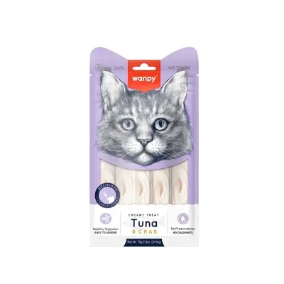Picture of Wanpy Creamy Cat Treat Tuna & Crab 70gm (5×14gm)