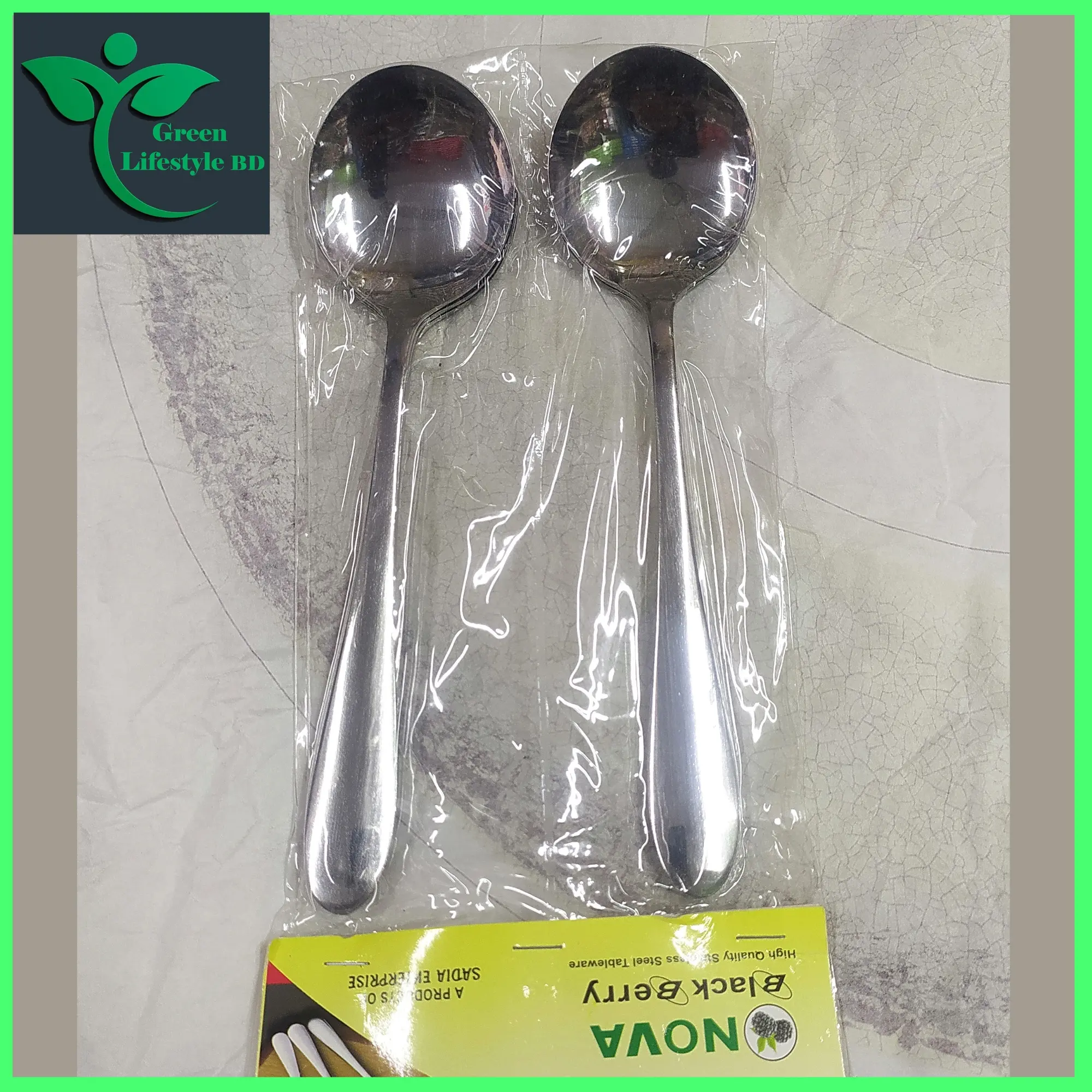 Picture of Good quality Stainless Steel 6 Piece Set Soup Spoon 7 Inch Tall For Dining and Kitchen - Silver