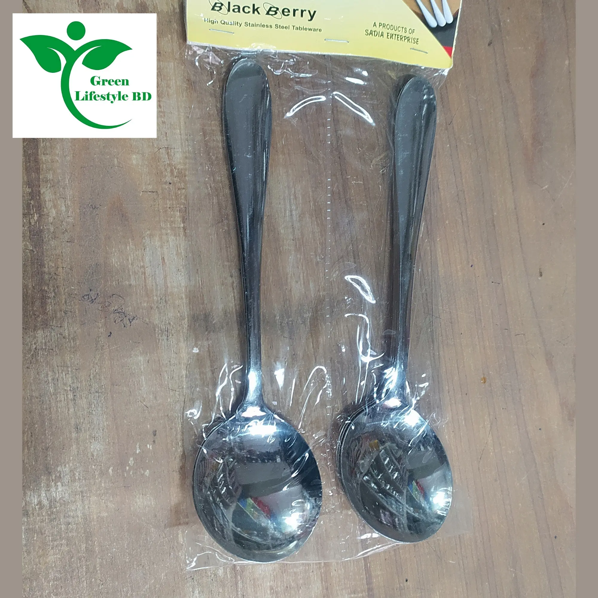 Picture of Good quality Stainless Steel 6 Piece Set Soup Spoon 7 Inch Tall For Dining and Kitchen - Silver