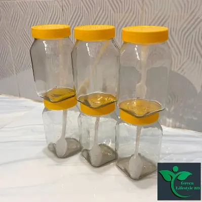 Picture of Clear 500gm Glass Jar 06 Pes Set for Kitchen and dining, Glassware food jar, Food container Set, kitchen glass jar. - Clear 6 pcs