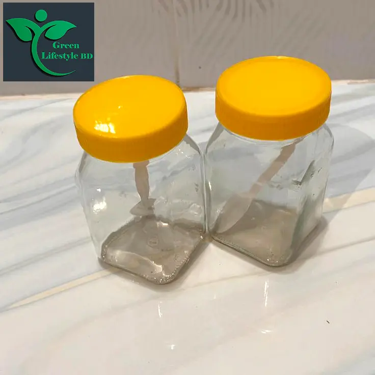 Picture of Clear 500gm Glass Jar 06 Pes Set for Kitchen and dining, Glassware food jar, Food container Set, kitchen glass jar. - Clear 6 pcs