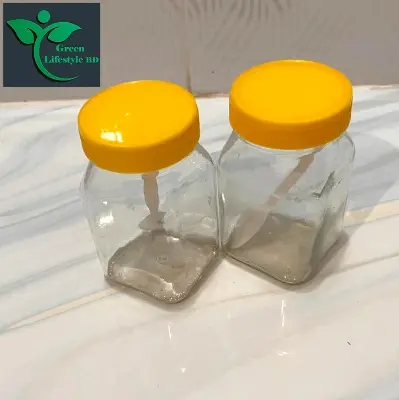 Picture of Clear 250gm Glass Jar 06 Pes Set for Kitchen and dining, Glassware food jar, Food container Set, kitchen glass jar. - Clear