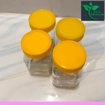 Picture of Clear 250gm Glass Jar 06 Pes Set for Kitchen and dining, Glassware food jar, Food container Set, kitchen glass jar. - Clear