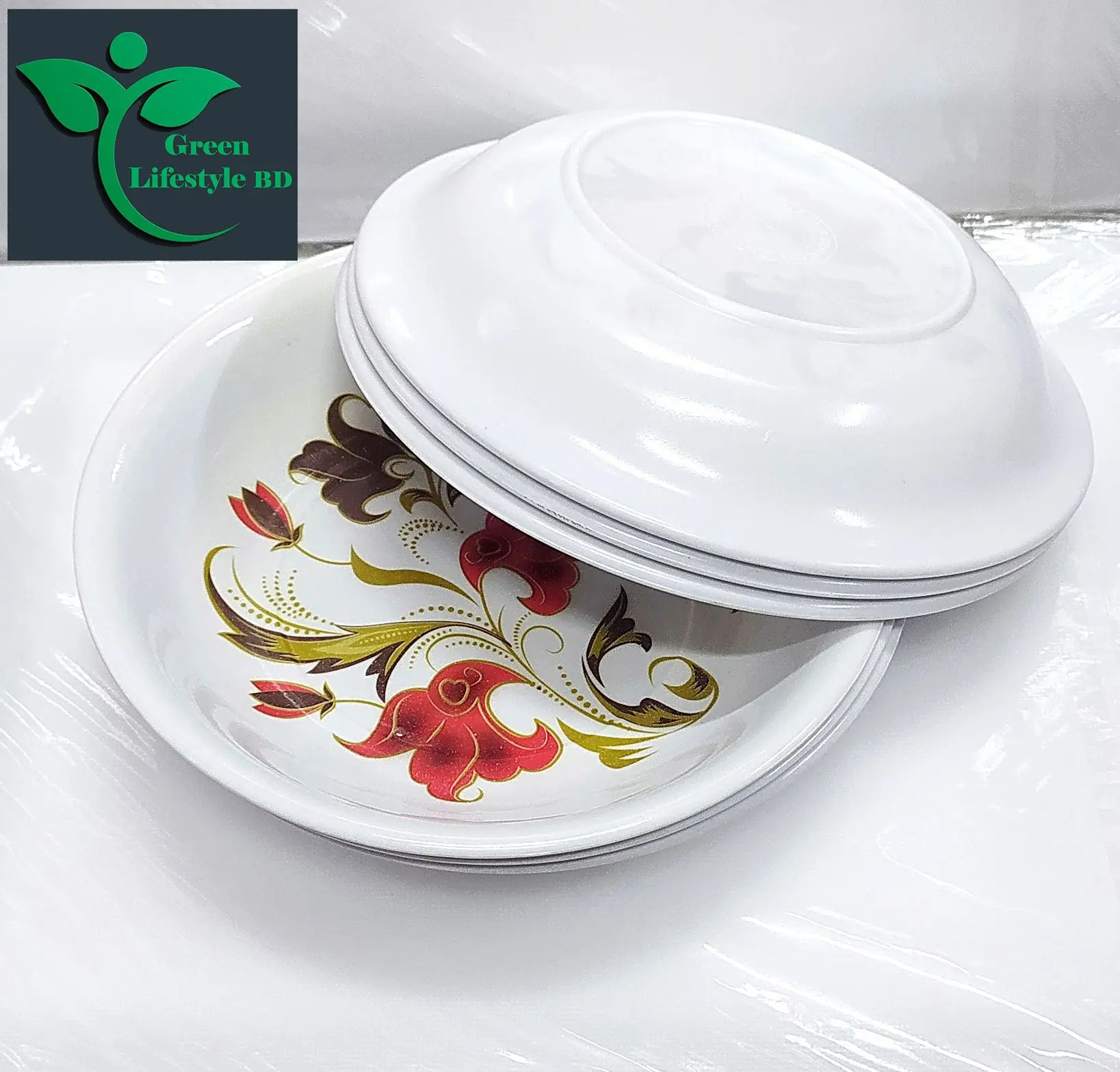 Picture of 06 pcs Melamine Bowl/Bati Medium Size (6.5 inches) Classical Design Melamine Bowl Set.