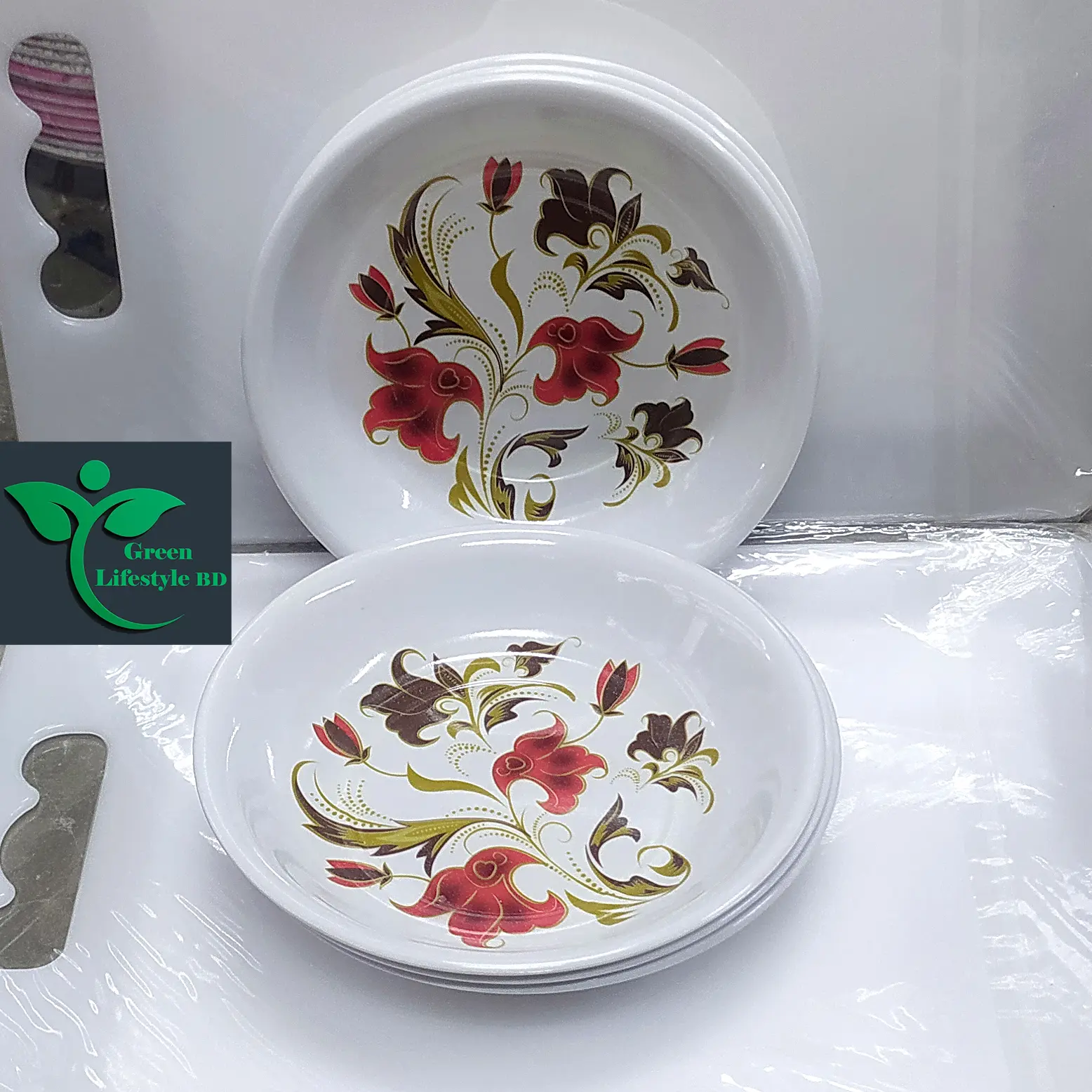Picture of 06 pcs Melamine Bowl/Bati Medium Size (6.5 inches) Classical Design Melamine Bowl Set.