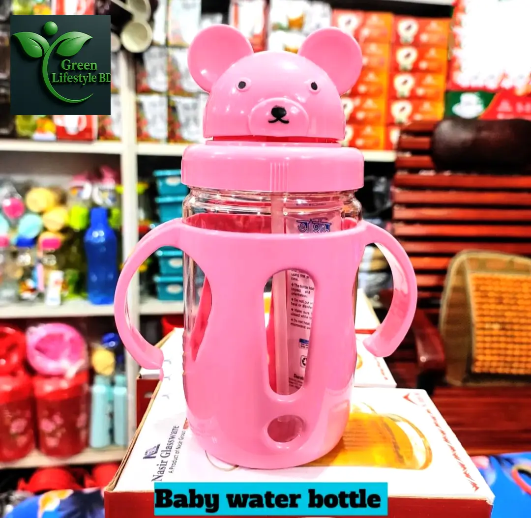 Picture of 400ml Baby Water Bottle – Durable, Dishwasher Safe, Leak-Proof | Perfect for School, College, University & Office (1 Pc) - Multicolor