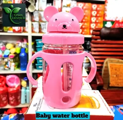 Picture of 400ml Baby Water Bottle – Durable, Dishwasher Safe, Leak-Proof | Perfect for School, College, University & Office (1 Pc) - Multicolor
