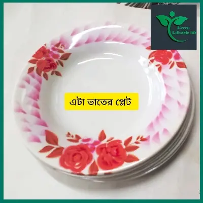 Picture of 6 pcs Set Big Size Melamine Plate (9.5" Size ) for Home & Office High Quality Melamine. - Multicolor