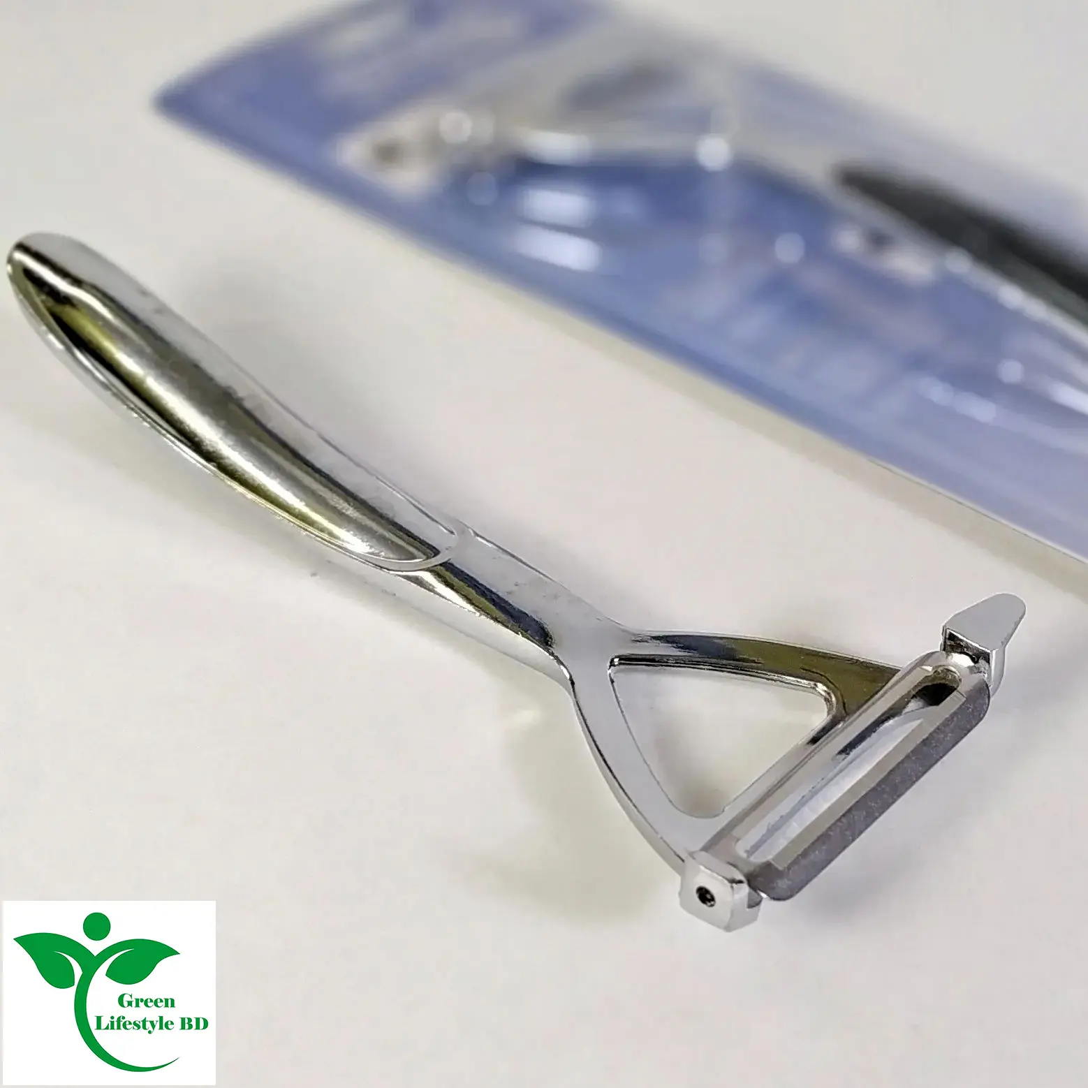 Picture of Multi-function Vegetable Stainless Stee Rubber grip Kitchen Peeler Cutter(Size: long 6.5 inch). - Silver