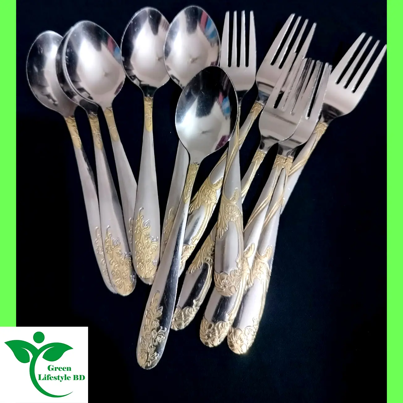 Picture of 12 Piece (Size 6 Inch) Tea and Frock Spoon Set Made of stainless steel for kitchen and dining use. - Silver
