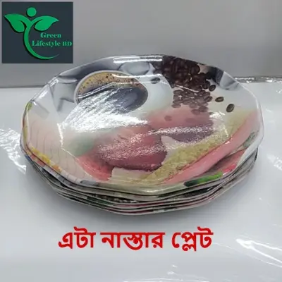 Picture of Melamine Coffee Plate 6 pcs (Medium Size 7 inch) - Serve Snacks And Beverages In Style With This Set Of Medium-Size Melamine Plate.