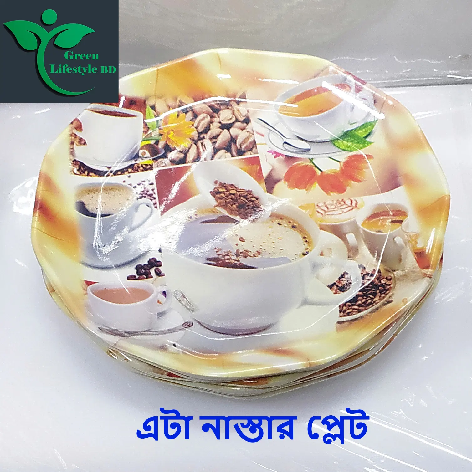 Picture of Melamine Coffee Plate 6 pcs (Medium Size 7 inch) - Serve Snacks And Beverages In Style With This Set Of Medium-Size Melamine Plate.