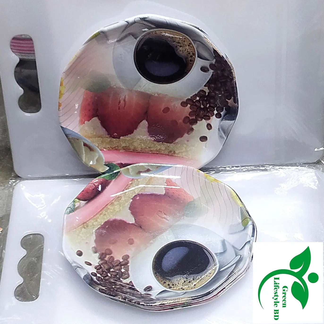 Picture of Melamine Coffee Plate 6 pcs (Medium Size 7 inch) - Serve Snacks And Beverages In Style With This Set Of Medium-Size Melamine Plate.