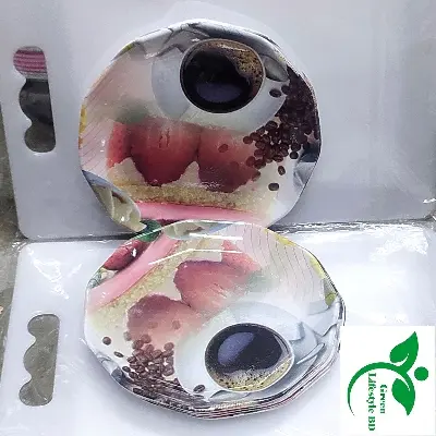 Picture of Melamine Coffee Plate 6 pcs (Medium Size 7 inch) - Serve Snacks And Beverages In Style With This Set Of Medium-Size Melamine Plate.