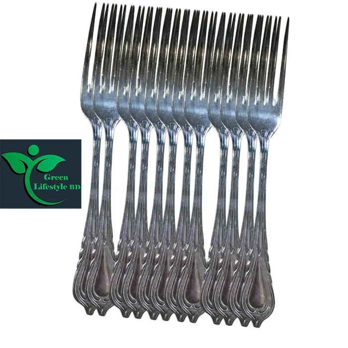 Picture of Stainless steel spoon 6 inches 24 pieces Set (12 piece Tea Spoon and 12 piece frock Spoon) for kitchen and dining. - Silver