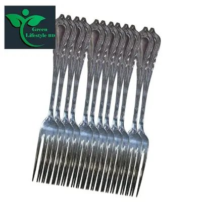 Picture of Stainless steel spoon 6 inches 24 pieces Set (12 piece Tea Spoon and 12 piece frock Spoon) for kitchen and dining. - Silver