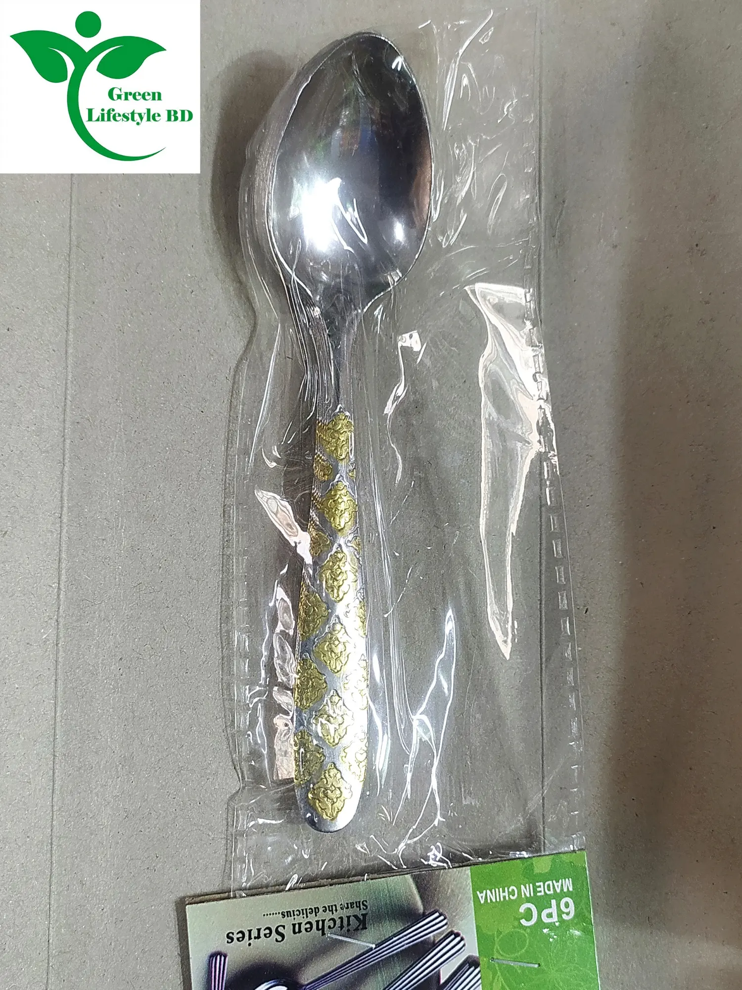 Picture of 12-piece set Stainless steel Spoon Size 6 Inch (6 pieces tea and 6 pieces cutlery) For Home and Office. - Silver