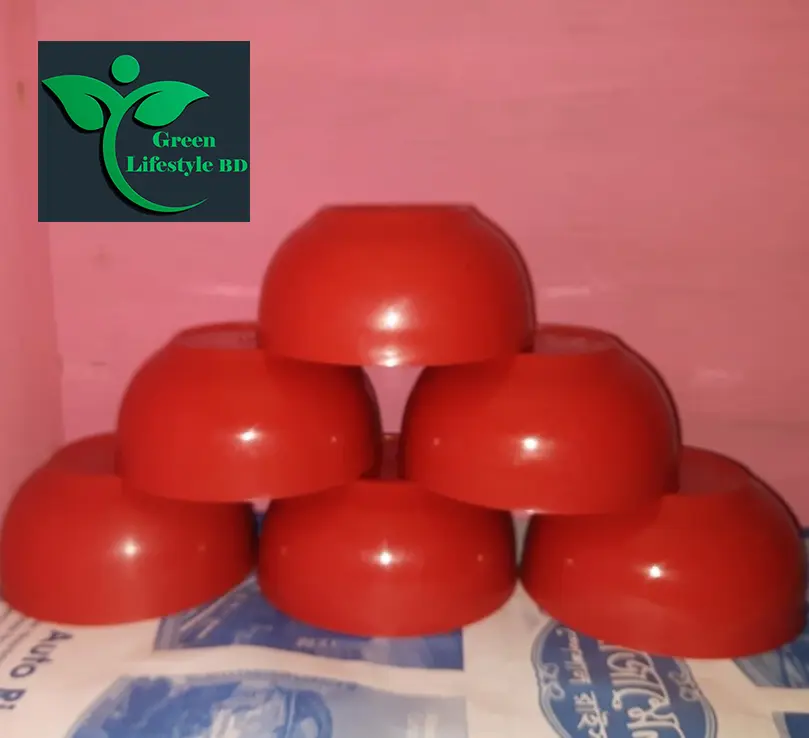 Picture of 6pcs Plastic Round Soup Bowls - 4.25 Inch - Perfect For Serving Soup, Stews, And Other Delicious Meals. - Red