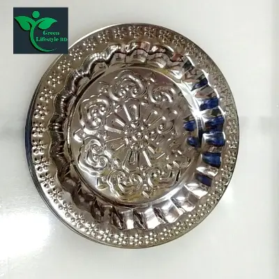 Picture of Stainless steel soup plate 6 pcs set medium size 6 inch for home and office. - Silver