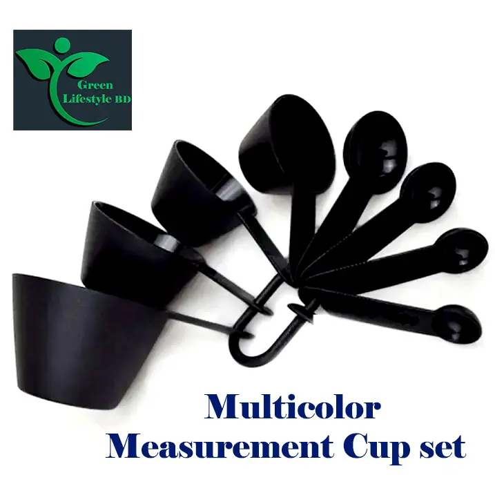 Picture of 2 set measuring Cup and Spoons 8pcs set Plastic Measuring Spoon Useful Sugar Cake Baking Spoon for Kitchen Baking Measuring - Multicolor