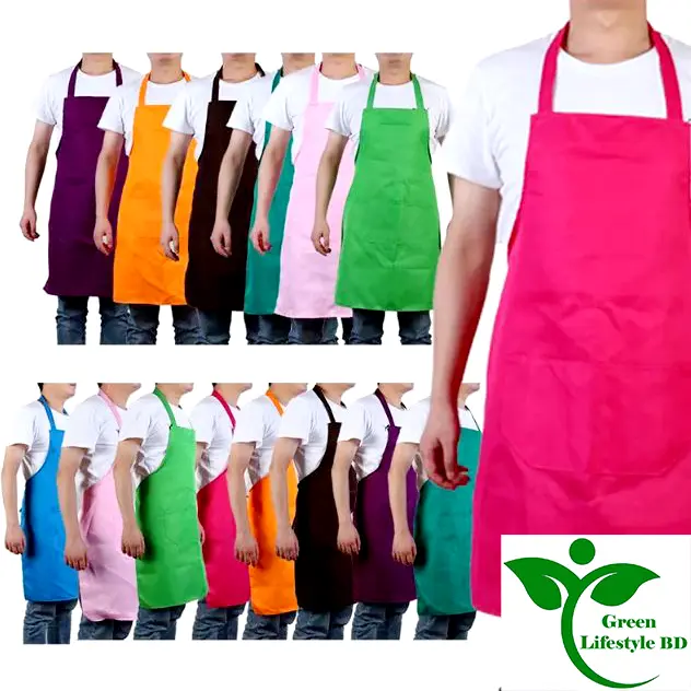 Picture of Hand-wiping Kitchen Household Cooking Apron Oil-proof Waterproof Men Women Adult Waist Fashion Coffee Overalls Wipe Hand Apron - Multicolor
