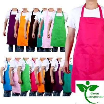 Picture of Hand-wiping Kitchen Household Cooking Apron Oil-proof Waterproof Men Women Adult Waist Fashion Coffee Overalls Wipe Hand Apron - Multicolor