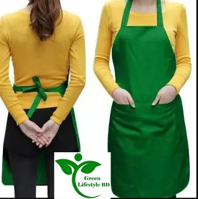 Picture of 1 Pack Adjustable Bib Apron 2 Pockets Cooking Kitchen Bar Chef Apron - Multicolor