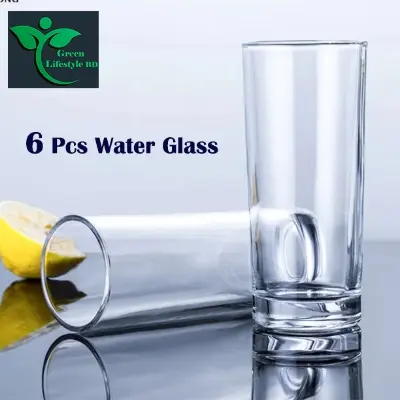 Picture of 6 pcs Crystal Clear Plain Drinking Glass Set 305 ml Drinking water Glass For Home and office