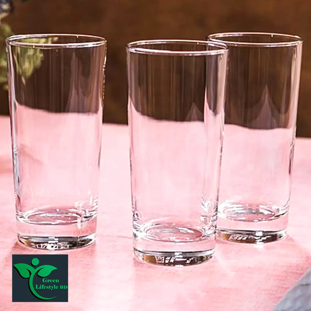 Picture of 6 pcs Crystal Clear Plain Drinking Glass Set 305 ml Drinking water Glass For Home and office