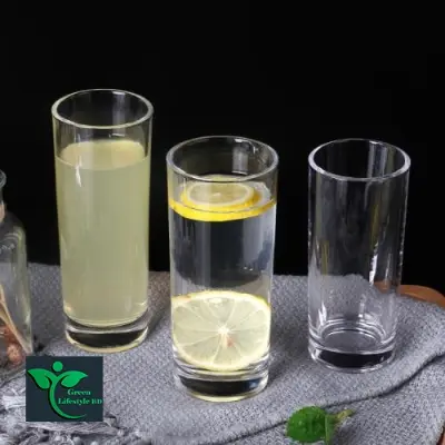 Picture of 6 pcs Crystal Clear Plain Drinking Glass Set 305 ml Drinking water Glass For Home and office