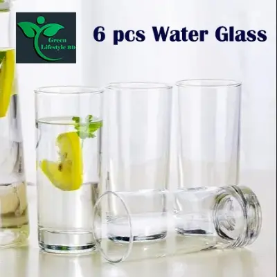 Picture of 6 pcs Crystal Clear Plain Drinking Glass Set 305 ml Drinking water Glass For Home and office