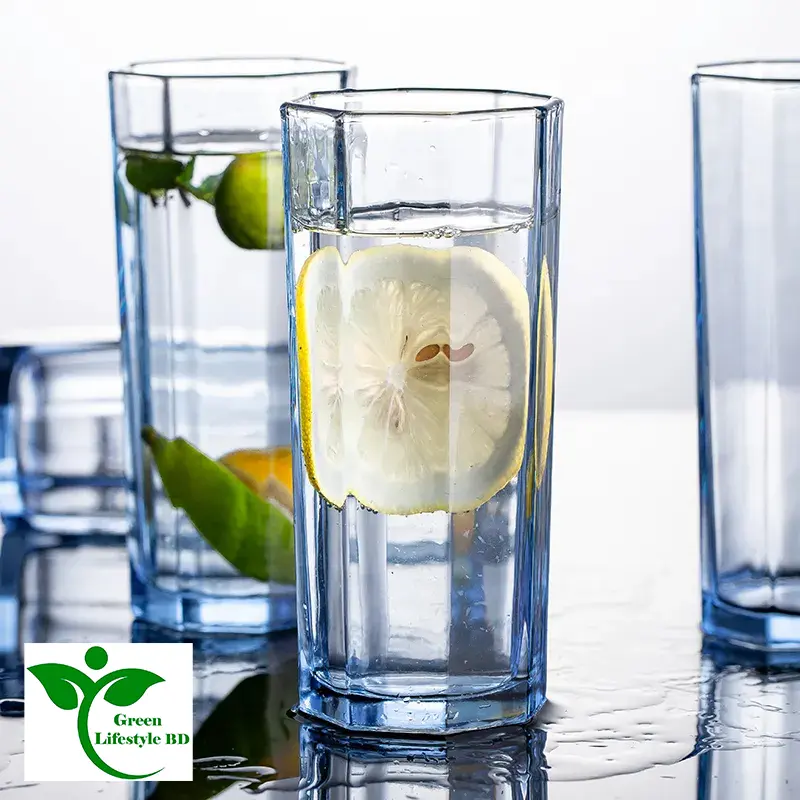 Picture of 6 Pcs Household Water Glass Vintage Fashion Drinking Beverage Water Cup Clear Wholesale Water Glass Mug - Clear
