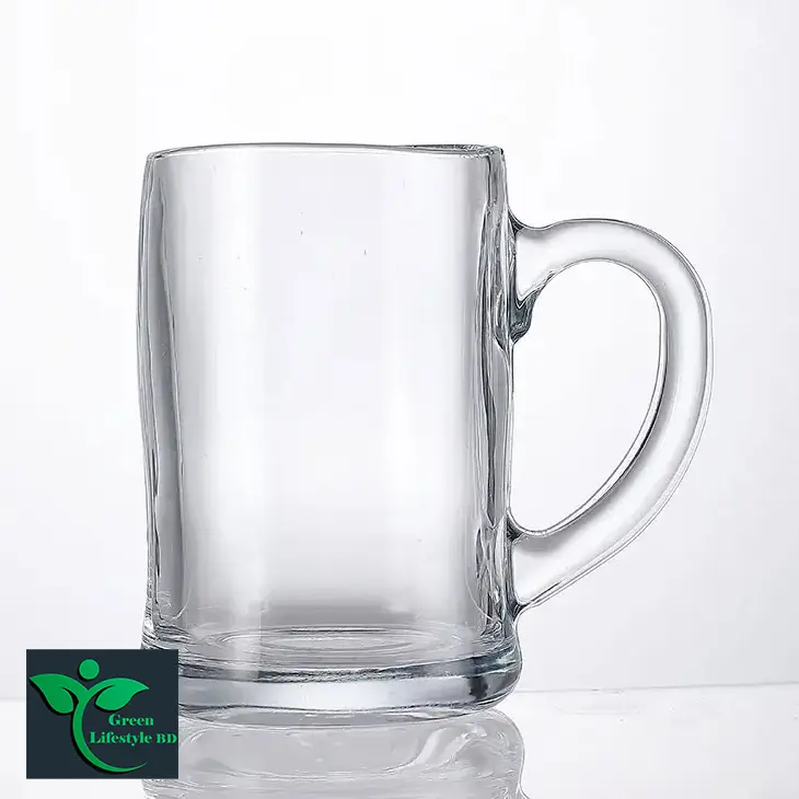 Picture of Luxury Drinkware Drinking Glass Mugs / Water Mug With Handle 400ml Creative Sublimation Steins Glass Mugs Glassware