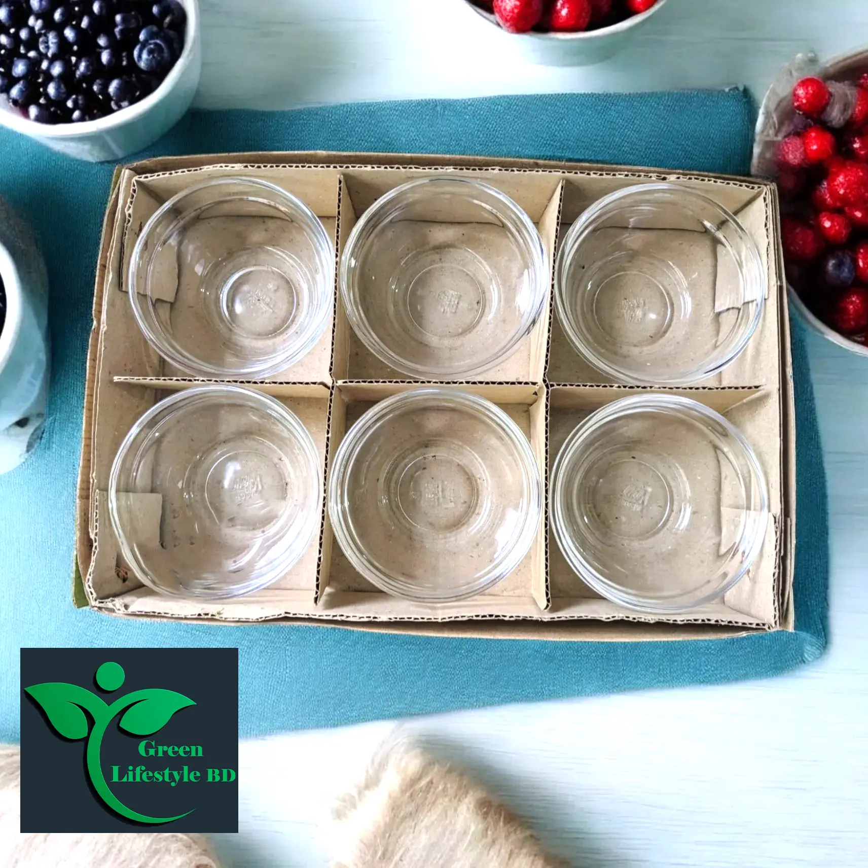 Picture of 06 Pcs Round Glass Bowl Set Nasir N-20B/ Olila Serve Your Meals With Elegance In This Glass Bowl Set - Clear