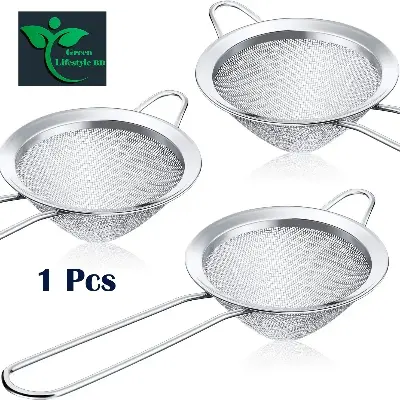 Picture of Household Baking Stainless Steel Wire Fine Mesh Oil Strainer Flour Colander Sieve Sifter Filter 1/2/3 Pcs Set
