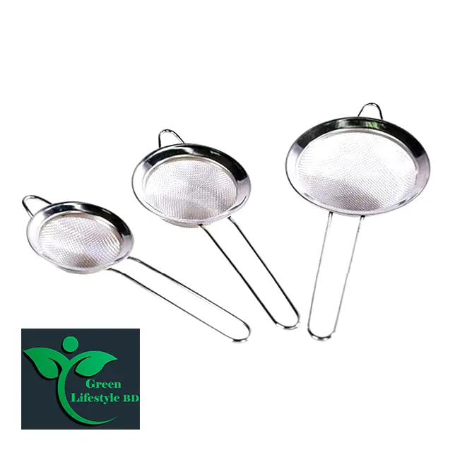 Picture of Household Baking Stainless Steel Wire Fine Mesh Oil Strainer Flour Colander Sieve Sifter Filter 1/2/3 Pcs Set