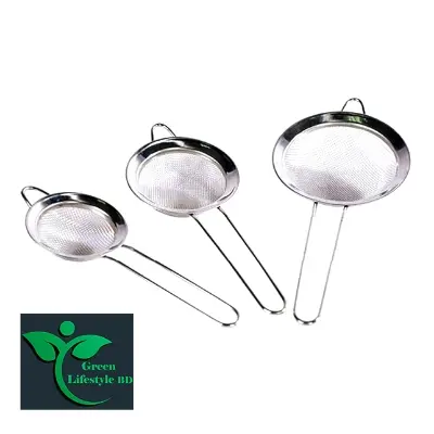 Picture of Household Baking Stainless Steel Wire Fine Mesh Oil Strainer Flour Colander Sieve Sifter Filter 1/2/3 Pcs Set