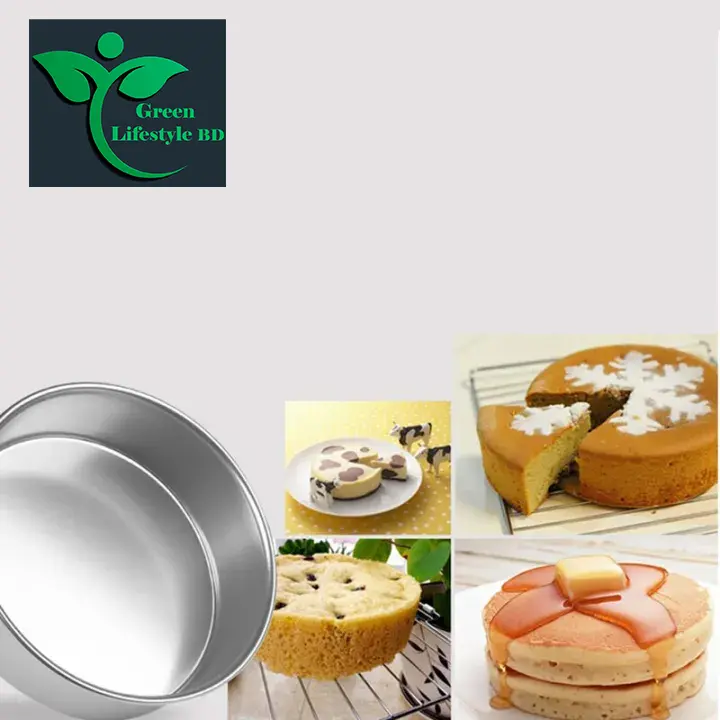 Picture of 4Pcs Round shape Cake Mold,Aluminum Round cake mold 4pis set,Make Cake,Pudding And More,Oven Proof Cake Pan Set. - Silver