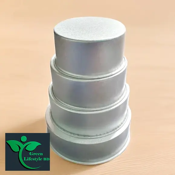 Picture of Round Aluminum Cake Mold - 4 Pieces Set - Bake Perfect Cakes Every Time With Round Aluminum Cake Mold Set - Silver