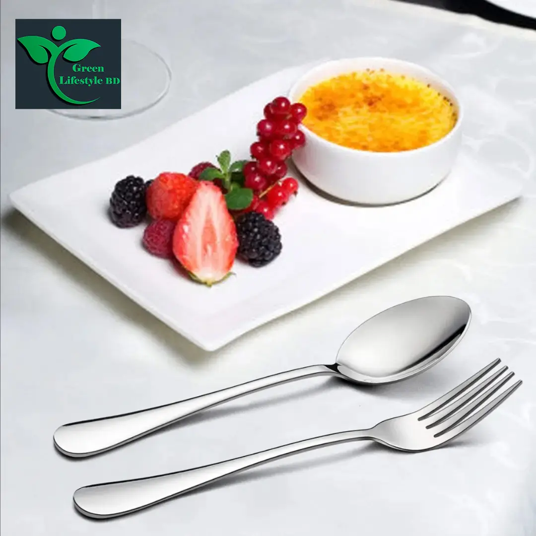 Picture of 12/6 Pieces Cutlery Cupping Stirring Spoon Metal Teaspoons Coffee Spoon Set Ice Cream Stainless Steel Dessert Spoon 6 -inch Size
