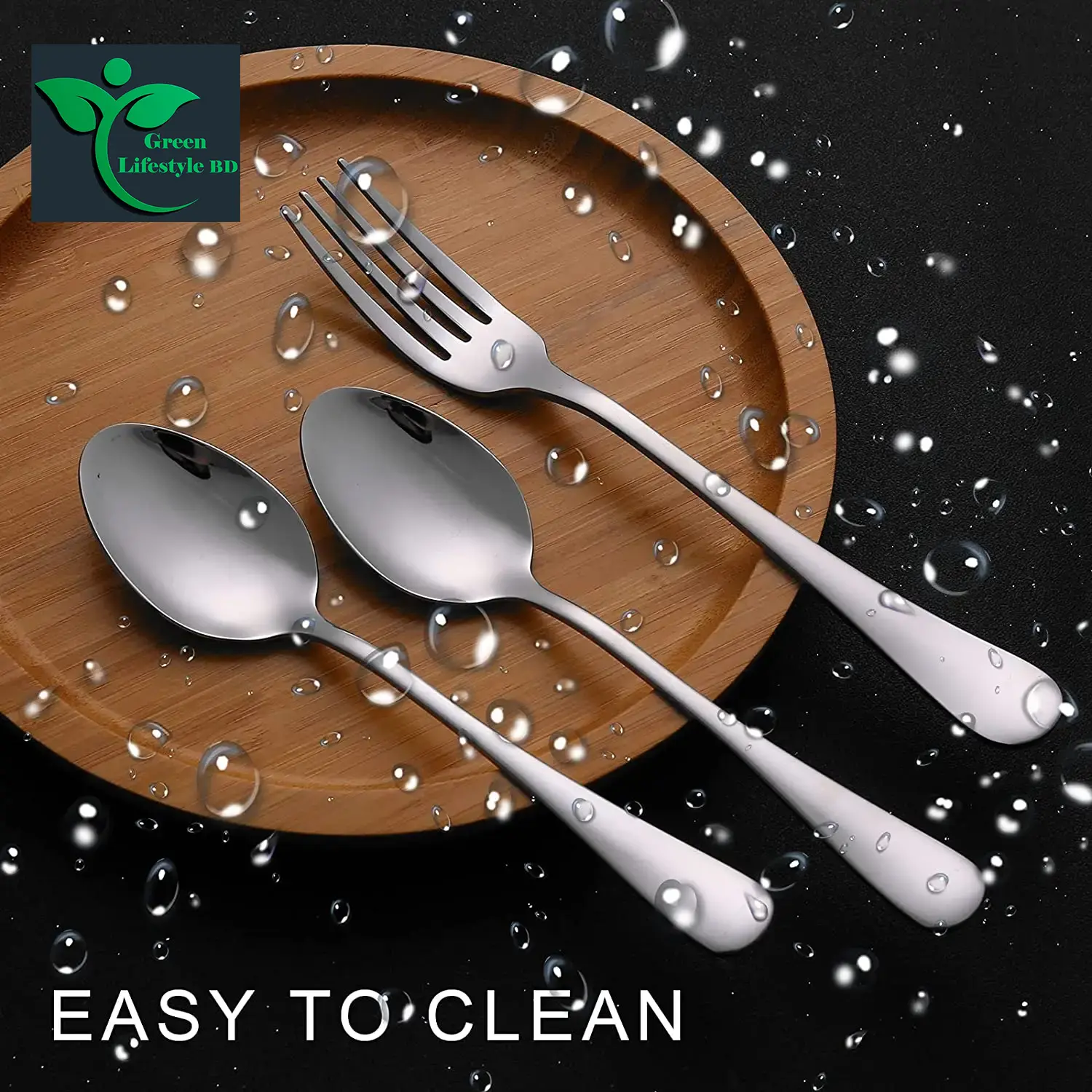 Picture of 12/6 Pieces Cutlery Cupping Stirring Spoon Metal Teaspoons Coffee Spoon Set Ice Cream Stainless Steel Dessert Spoon 6 -inch Size