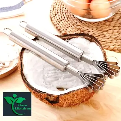 Picture of Multifunctional Creative Planer Stainless Steel Coconut Removal Tool Coconut Meat Removal Knife Scraper Fish Scaler Remover