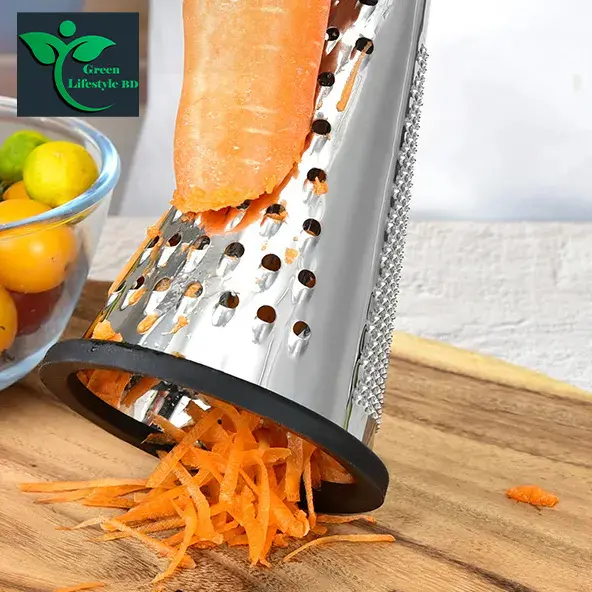 Picture of Vegetable Grater/Manual Peeler Fruit Vegetable Chopper/Stainless Steel Round Black/Wood/Multicolor Plastic Handle Cheese