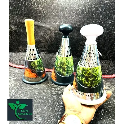 Picture of Vegetable Grater/Manual Peeler Fruit Vegetable Chopper/Stainless Steel Round Black/Wood/Multicolor Plastic Handle Cheese