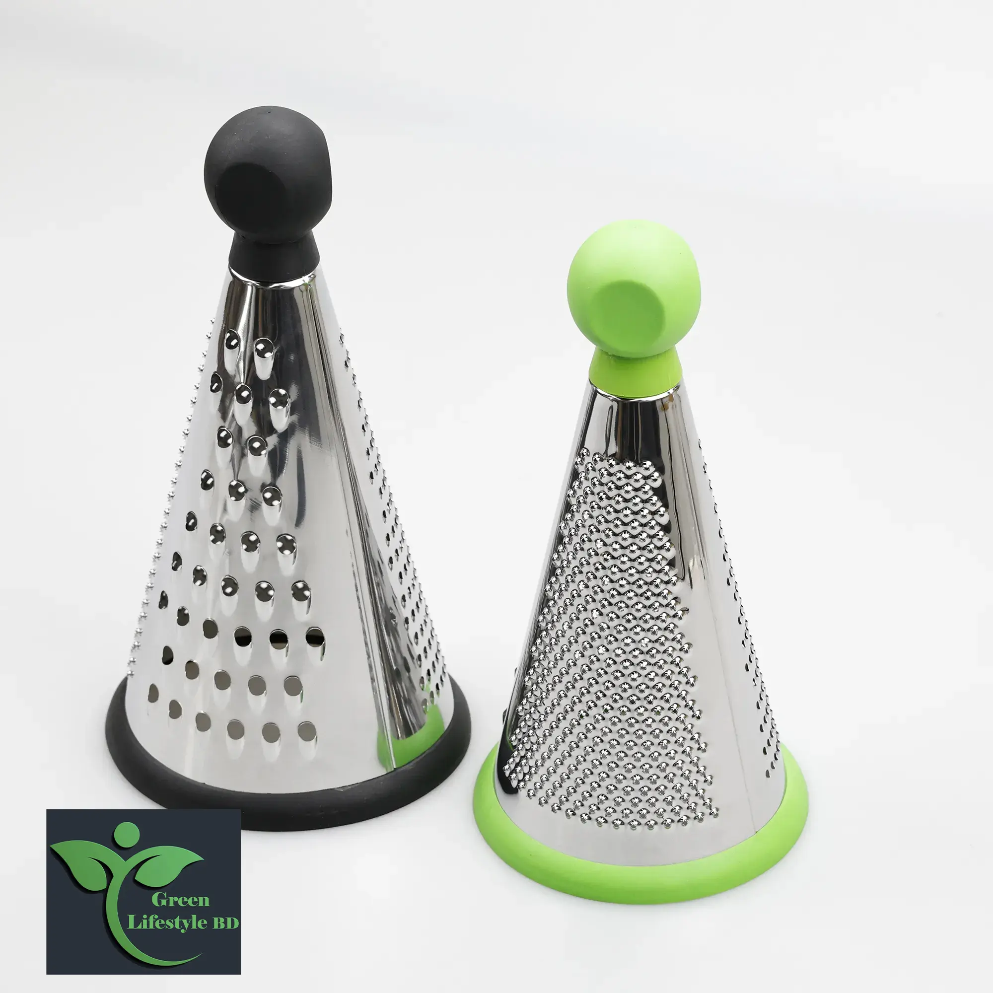 Picture of Stainless Steel 3 Side Food Grater Cutter Non-Slip Grip Handle Shredder Slicer for Vegetables Fruits Cheese Kitchen Chopper Juicer