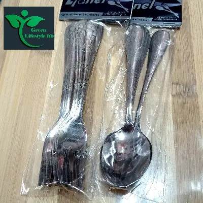 Picture of 12 Piece Flower Print Handle Stainless Steel Flatware Cutlery Set For Home Kitchen Restaurant Hotel, Kitchen Utensils Set, Mirror Polished, Dishwasher Safe - Silver 12 Pcs Set