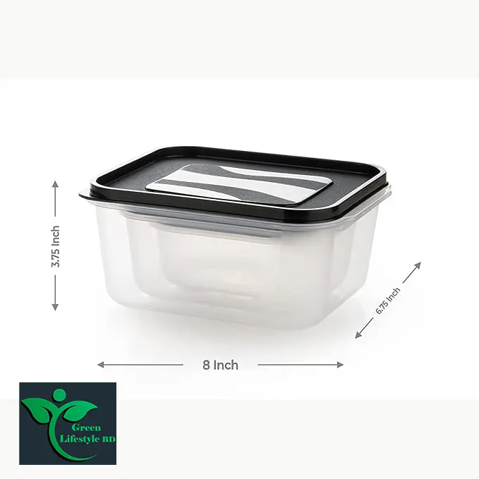 Picture of Multipurpose Plastic Food Storage Containers with Airtight Lid 3 Pcs Masala Box for Kitchen, Container for Kitchen Storage Set Dry Fruits Dabba 500ml, 1000ml, 1500ml ( Multicolor Lid) - Multicolor