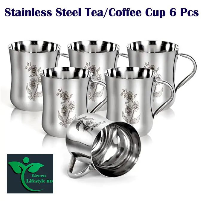 Picture of Premium Stainless Steel Tea/Coffee Cup Set – Mirror Finish, 150ml, Dishwasher Safe (2/4/5/6 Pcs)