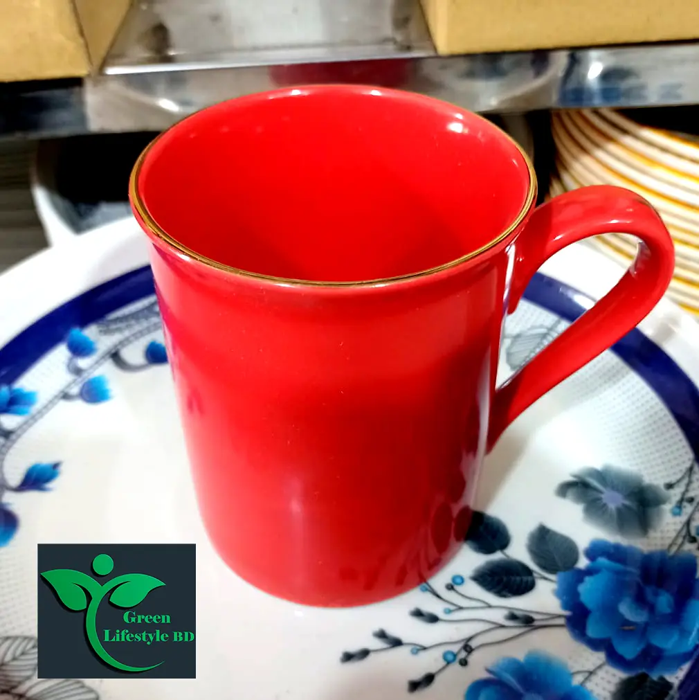 Picture of Multicolor Ceramic Coffee Mug Set of 1/2/4 (350ml) Handcrafted Design Tea Cups Stackable, Chip Resistant, Large Serving Green Tea Cups, (Color May Vary)